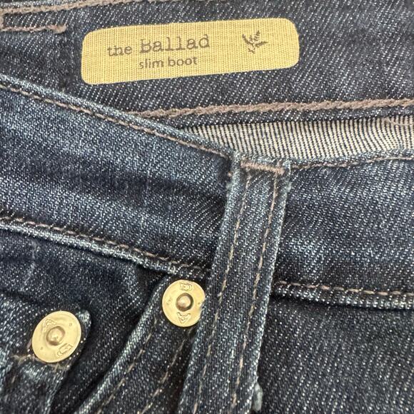 Adriano Goldschmied Women The Ballad Low Rise Slim Bootcut Jeans Dark 26R - Picture 7 of 9